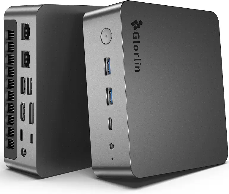 Glorlin AI Mini PC AMD Ryzen 7 Pro 8845HS CPU (Max 5.1GHz, 8C/16T) Radeon 780M - B0H264TDBX