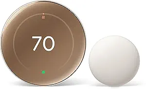 Google Nest Learning Thermostat (4th Gen, 2024) with Nest Temperature Sensor - Energy Saving Smart - B01HHQZHRK