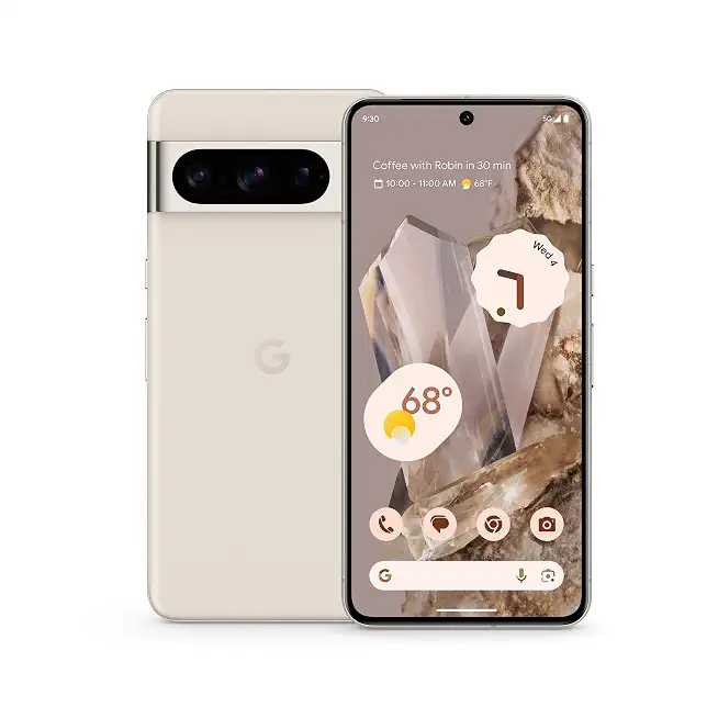 Google Pixel 8 Pro, 128GB, Porcelain - Unlocked (Renewed Premium) - B0DJN9NBSW