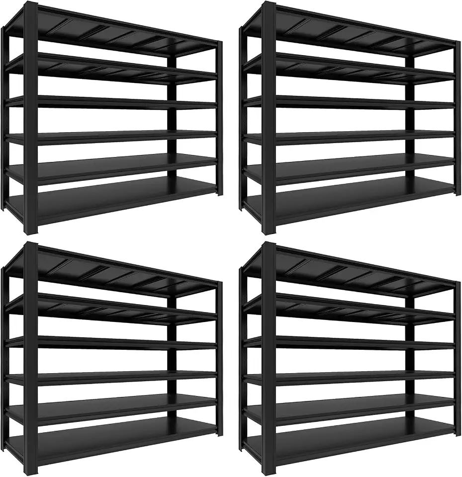 Heavy Duty Garage Shelving, 6-Tier Metal Storage Shelves, 6000 LBS Capacity, Adjustable Steel Shelving Unit, - B0HKJGY8W9