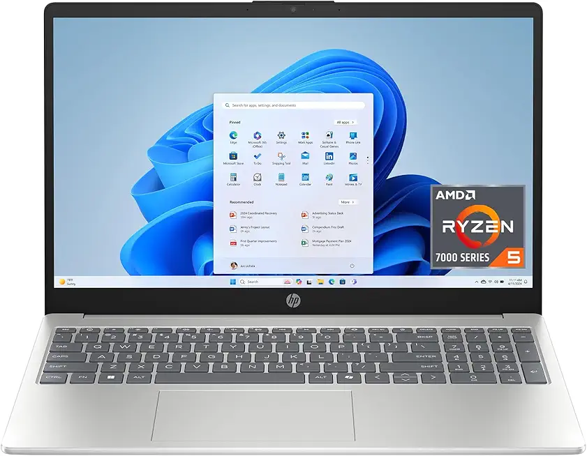 HP 15.6 inch Laptop, HD Touchscreen Display, AMD Ryzen 5 7520U, 8 GB RAM, 512 - B0DWPKQ3LH