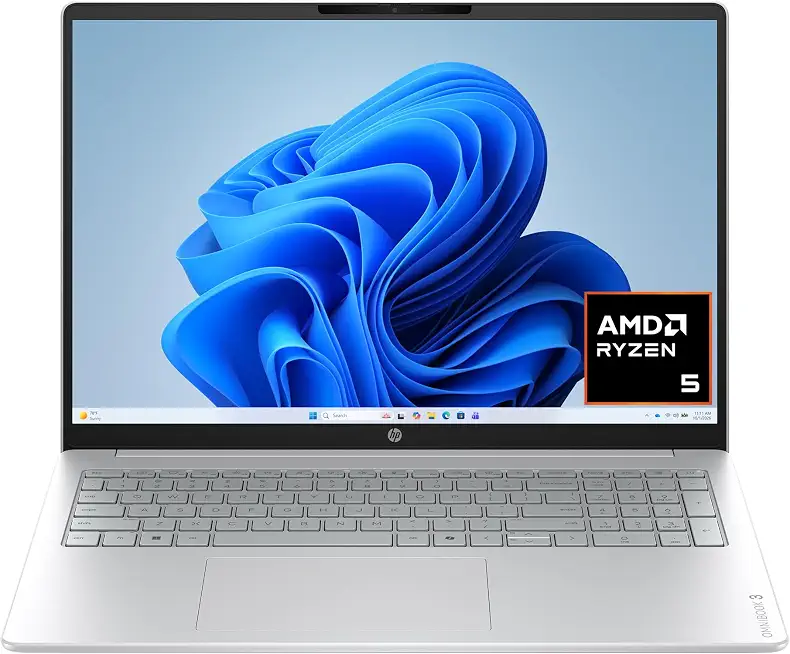 HP OmniBook 3 16 inch Laptop PC, 2K Touchscreen, AMD Ryzen 5 40, 8 GB - B0GQB2F5NF