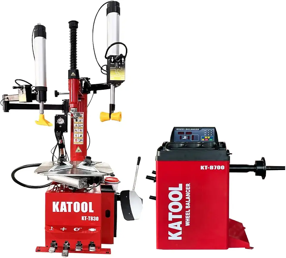 KATOOL Tire Changer Machine KT-T830W with Bead Blaster Wheel Balancer Machine KT-B700 Tire Changer and - B0F48BQ3QZ