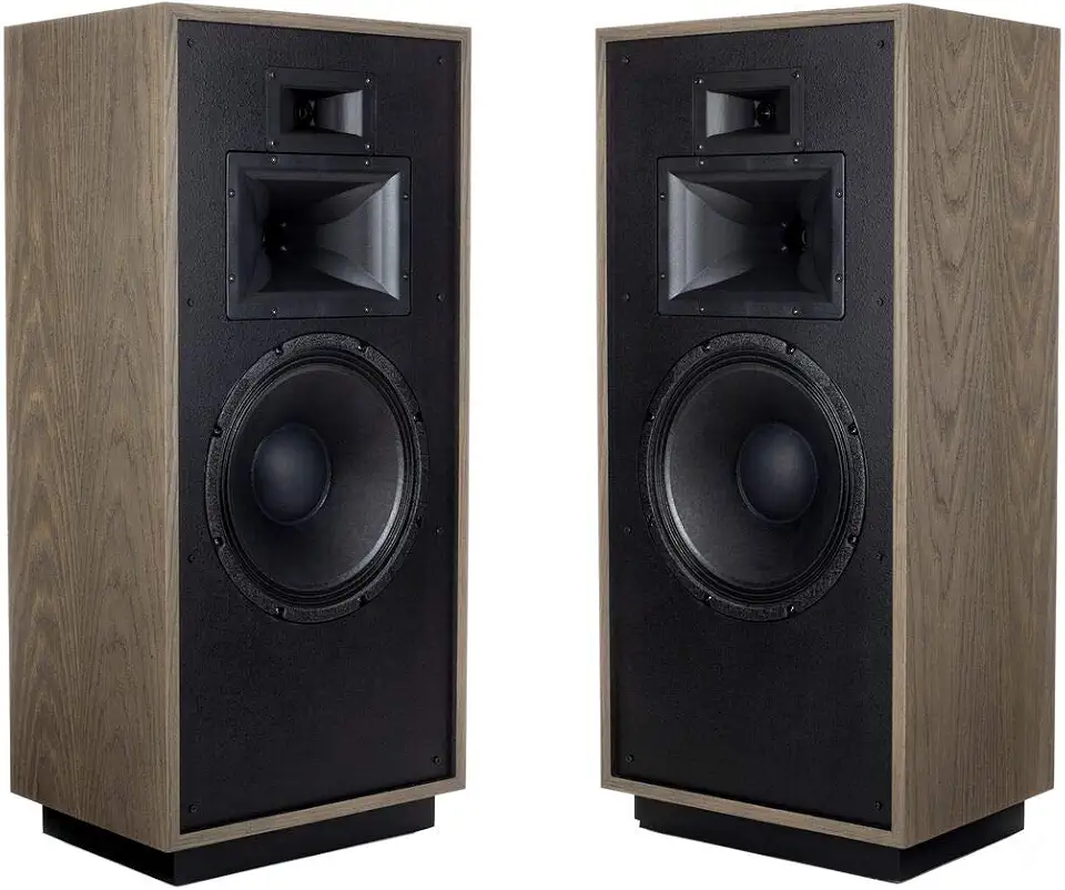 Klipsch Forte IV Heritage Premium Floorstanding Horn-Loaded Speakers in Distressed Oak - B08TCFQV75