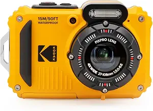 KODAK PIXPRO WPZ2 16MP Waterproof Digital Camera, 15m, 4X Zoom, Yellow - B07ZRZLHH4