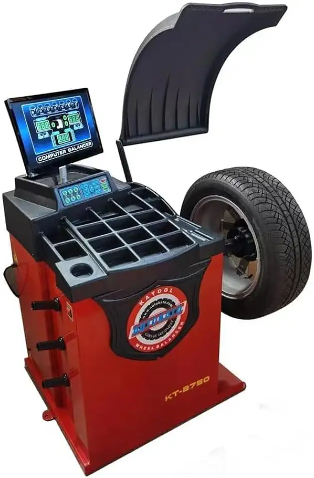 KT-B750 Wheel Balancer with Automatic Measurement Ruler and Laser Guide, High Precision, 65KG Capacity for - B0GFCYYDNR