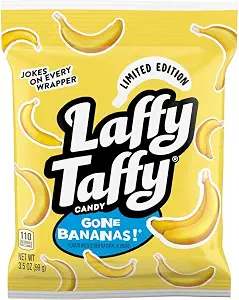 Laffy Taffy Mini Bar Bag, Banana, Chewy Taffy Candy, 3.5 oz - B07QQVKJVM
