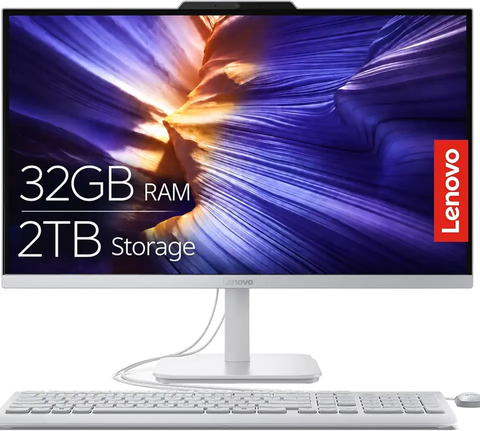 Lenovo IdeaCentre All-in-One Desktop, 32GB RAM, 2TB Storage, Intel 4-Core - B0HL6V8PZY