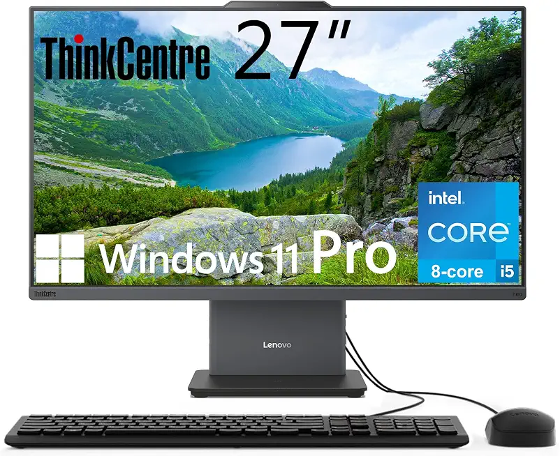 Lenovo ThinkCentre All-in-One Desktop Computer, 27" FHD IPS Display, 8-core Intel Core i5-13420H, 16GB DDR5, - B0DXRMNSP5