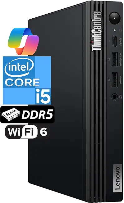 Lenovo ThinkCentre Tiny M70q Intel 10-Core i5-14400T (Beat i7-13700T), 16GB DDR5 RAM, 512GB NVMe SSD, - B08Y3X9V4J