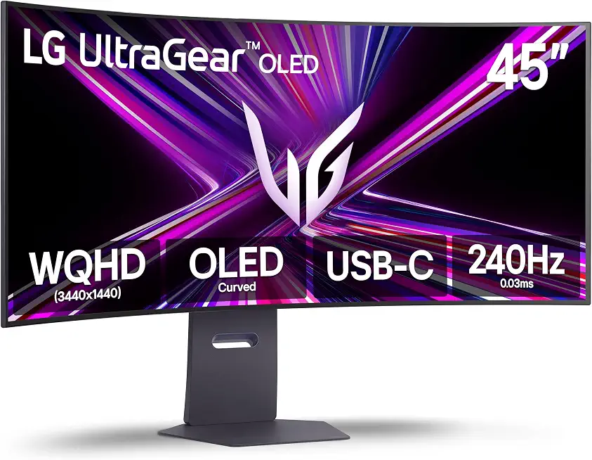 LG 45GX900A-B 45-Inch Ultragear WQHD (3440 x 1440) OLED Curved Gaming Monitor, 240Hz, 0.03ms, NVIDIA - B0FDC38XGQ