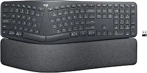 Logitech Ergo K860 Wireless Ergonomic Split Keyboard with Wrist Rest - B07ZWK2TQT