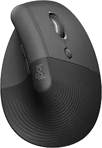 Logitech Lift Vertical Ergonomic Wireless Mouse - Graphite - B09J1TB35S