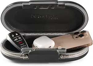 Master Lock Small Travel Safe with Cable, Gray Combination Lock Box, 5900D - B005K6JQXQ