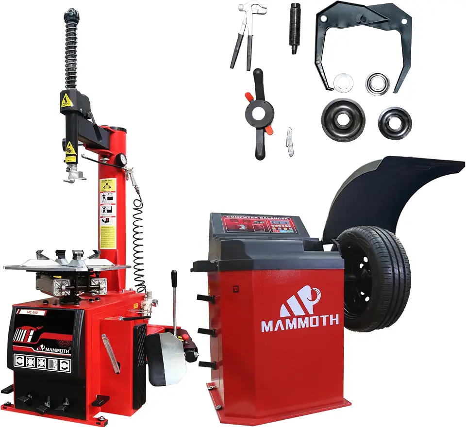 MC-950+MC-510A Tire Machine and Balancer Combo, 110V Heavy Duty Tire Changer & Tire Balancer, 2.0HP/1.0HP - B0GX5QZB9G