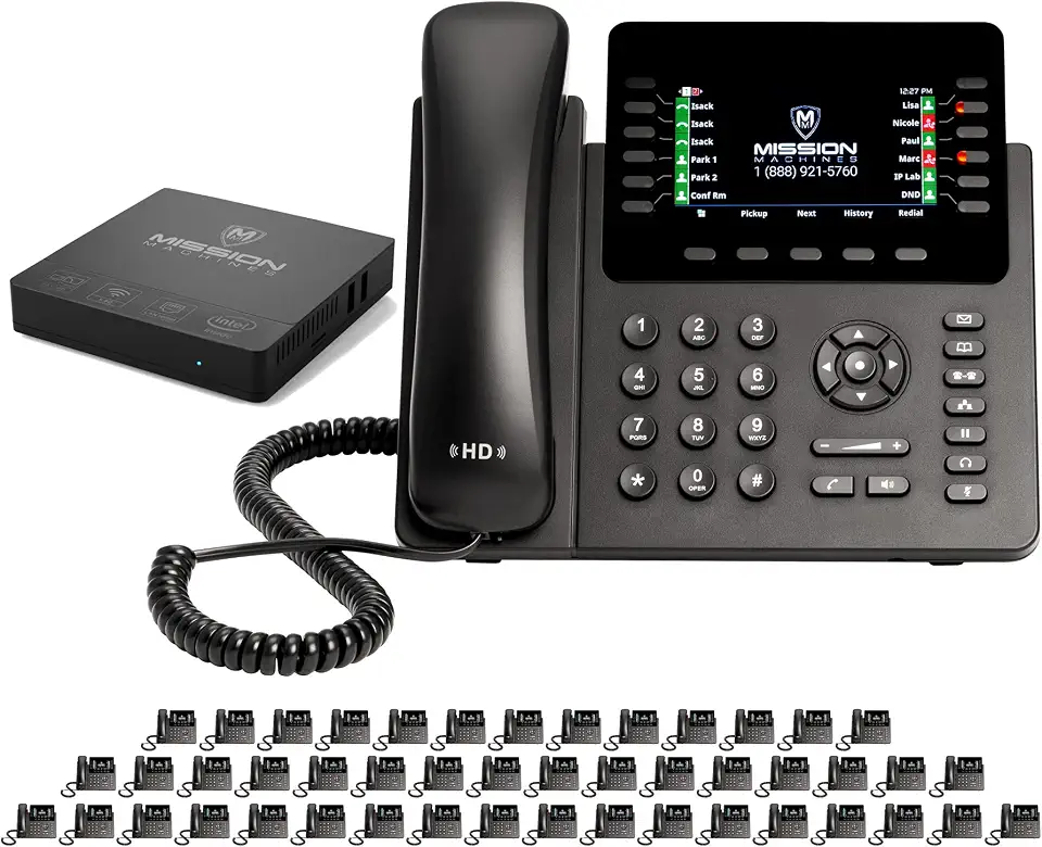 Mission Machines S-100 Business Phone System: Advanced Pack - Auto Attendant/Voicemail, Cell & Remote Extensions, - B096WK3ZHV