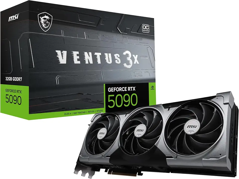 msi Gaming RTX 5090 32G Ventus 3X OC Graphics Card (32GB GDDR7, 512-bit, Extreme Performance: - B0DT7JS6BG
