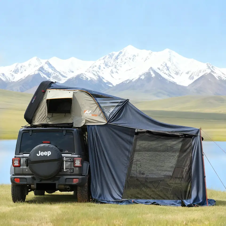 Naturnest Rooftop Tent Hard Shell with Annex Room, Easy Set Up Large Tent for 2-3 - B0FCRYT768