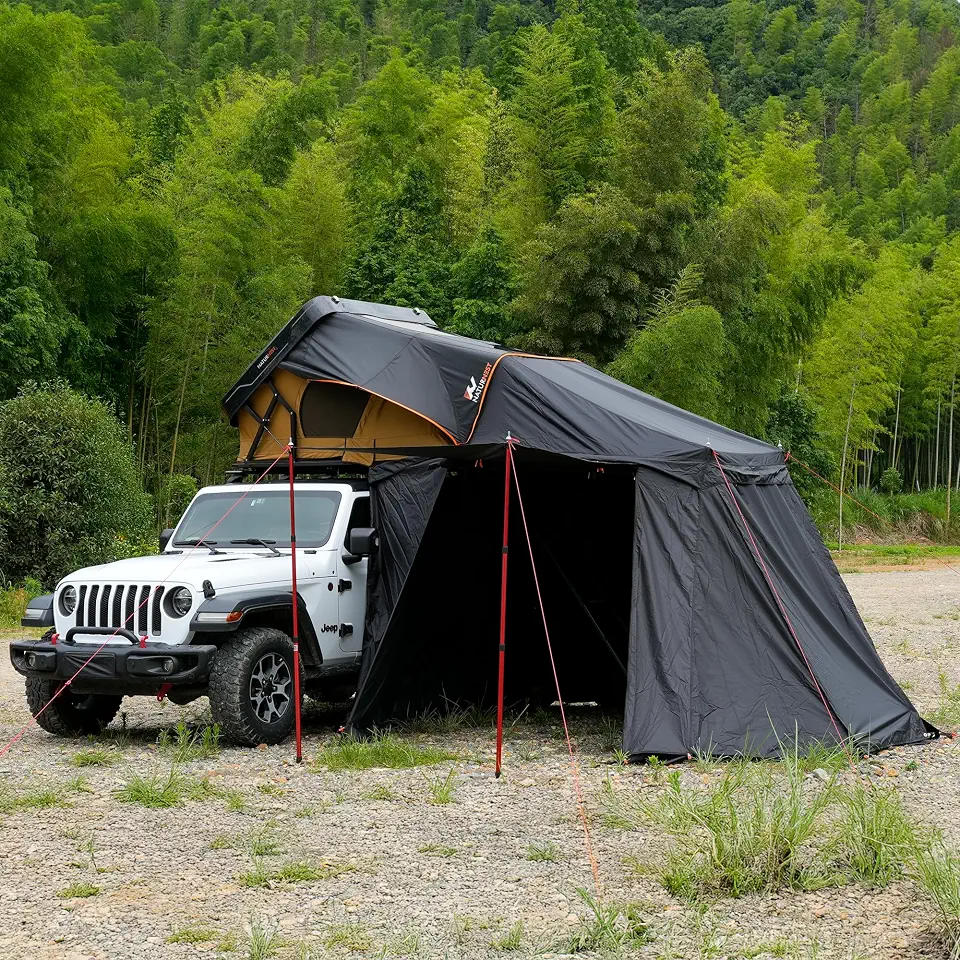 Naturnest Rooftop Tent Hard Shell with Annex Room, Easy Set Up Large Tent for 2-3 - B0FCS11YDG