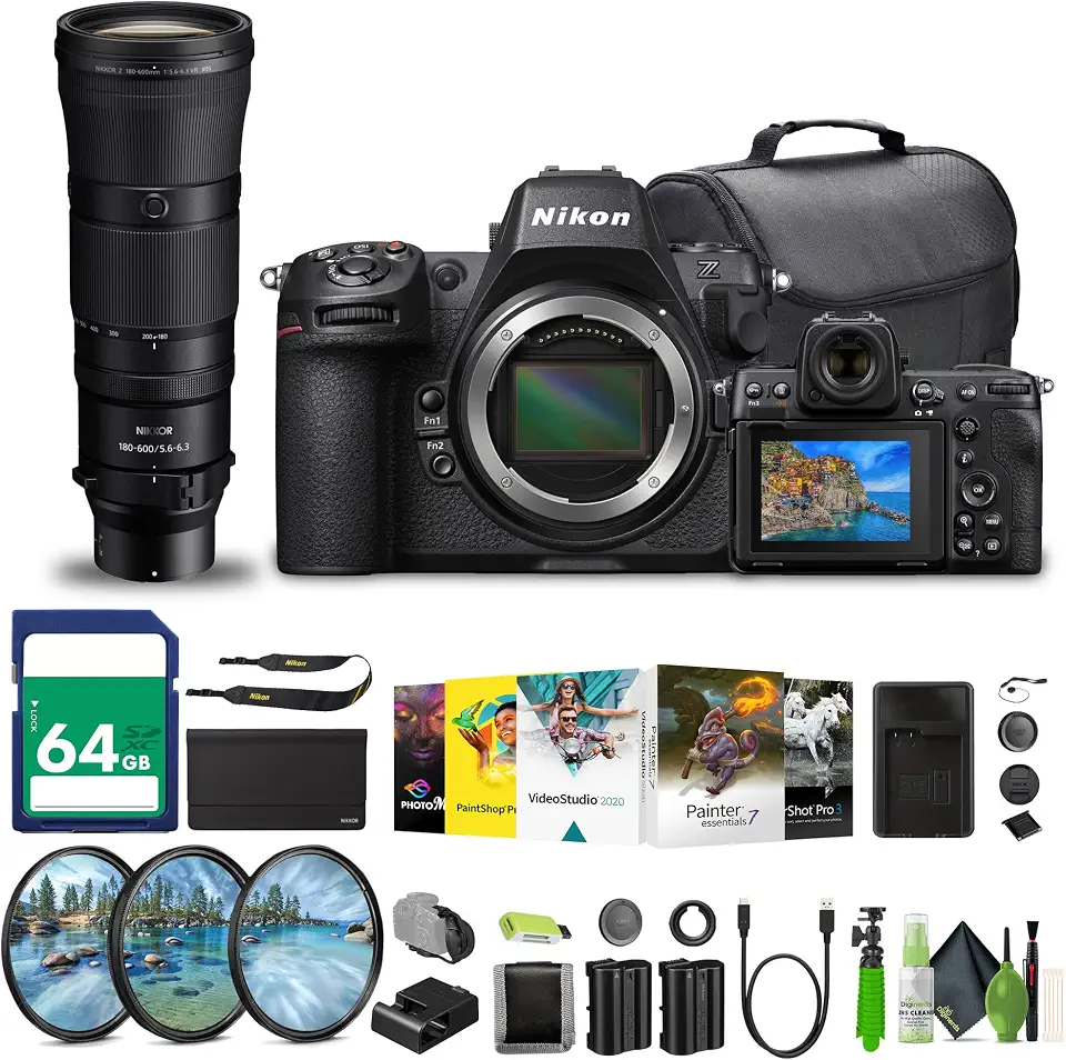 Nikon Z8 Mirrorless Camera with 180-600mm Lens & Portrait Bundle - B0D96SVWQ5