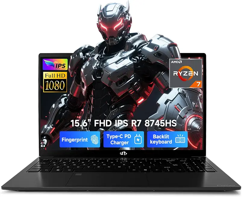 NIMO 15.6 AI-Ready-Laptop, AMD R7-8745HS 8 Core 16GB RAM 512GB SSD (beat R9 7940HS Up - B0GN21ZKQW