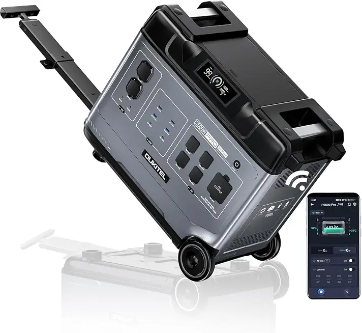 OUKITEL P5000 Pro Portable Power Station, 5120Wh, 7200W Peak - B0HJ4NL3C6