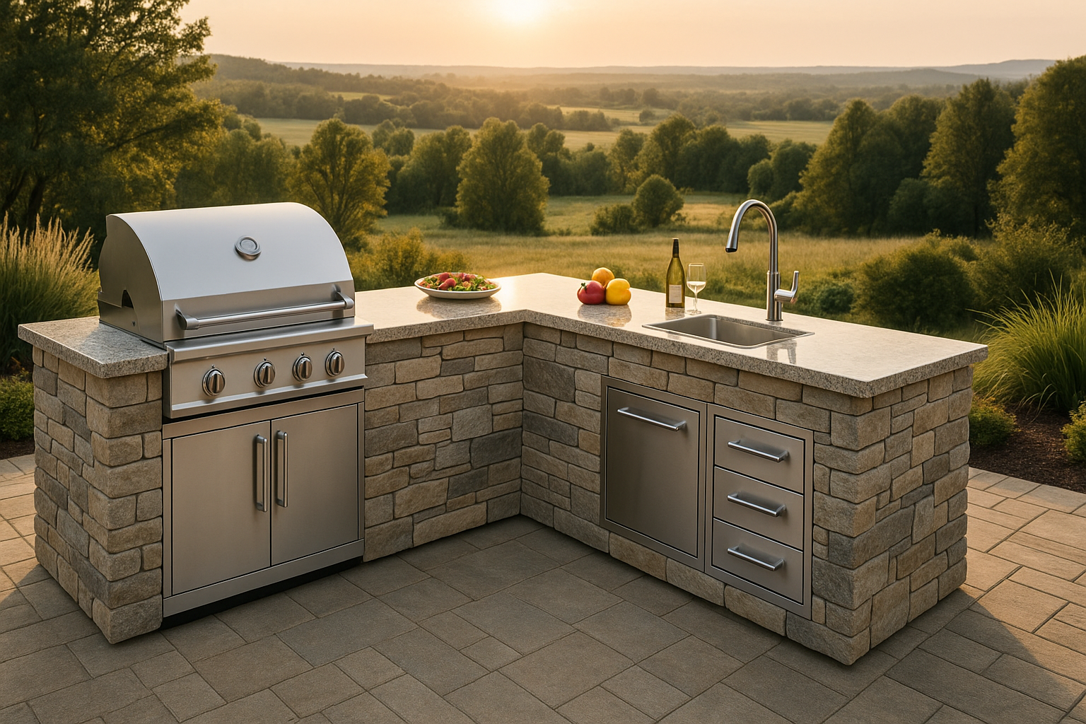 Outdoor Kitchen Island Kits