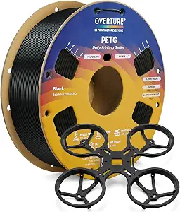 OVERTURE High Speed PETG Filament 1.75mm, 1kg Black - B07PGYHYV8