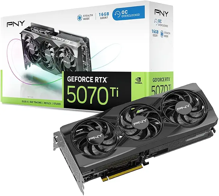 PNY NVIDIA GeForce RTX™ 5070 Ti OC Triple-Fan Graphics Card - B0DXL7GSYC