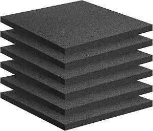 Polyurethane Foam Pads for Packing Foam Sheets Black Cuttable High Density Cushioning Inserts Protective Foam - B0C7R8F7BX