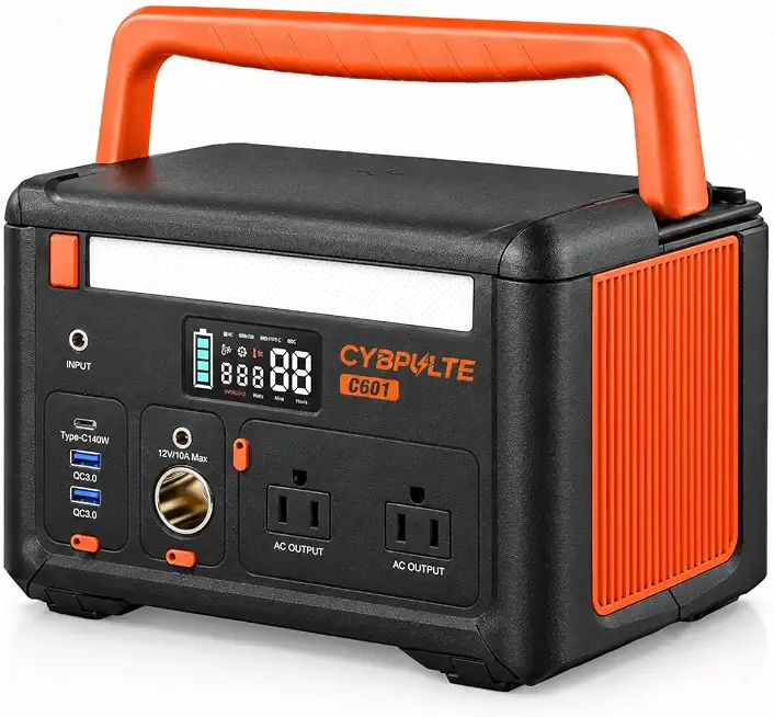 Portable Power Station 600W(1200W Surge) 299Wh 6.8 lbs,140W USB-C - B0HGB2D7B8