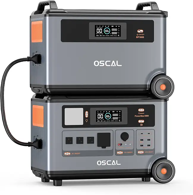 PowerMax 6000W/7200Wh Solar Generator, 120V/240V AC Power Station - B0HL3XG7VG