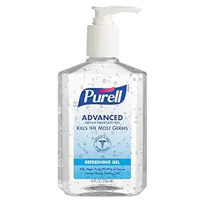 Purell Advanced Hand Sanitizer Refreshing Gel, Clean Scent, 8 fl oz Pump Bottle (Pack of - B004ZS7VNM