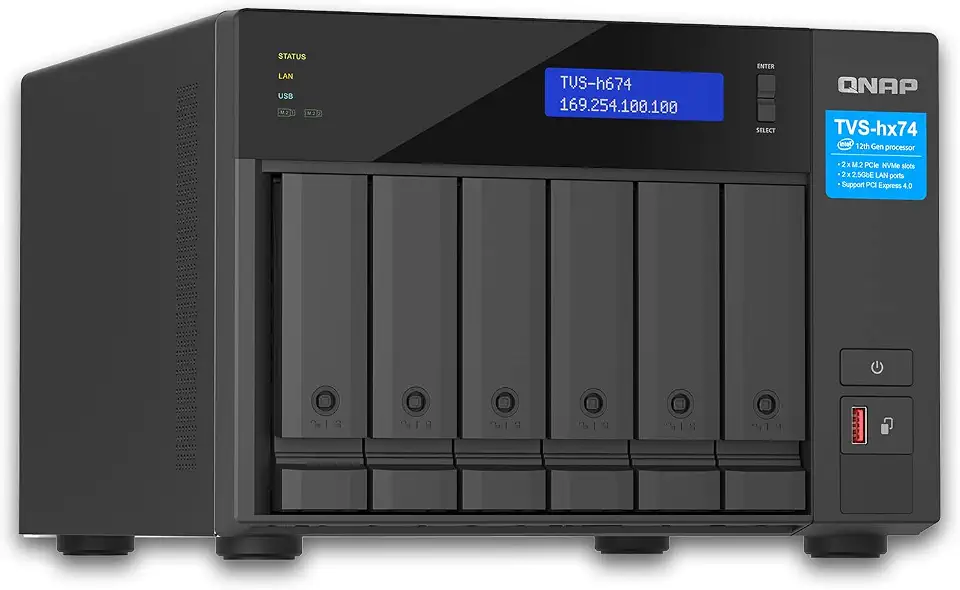 QNAP TVS-h674 6-Bay Core i5-12400 32GB NAS Enclosure - B0BJQHVQ2Y