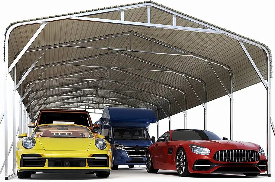 Quictent 20x40 FT Extra Large Heavy Duty Metal Carport, 30 PSF Snow Load Commercial Grade - B0HKN96BQF