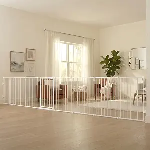 Regalo Safety 24"-192" Metal 2-in-1 Super Wide Baby Gate & Play Yard - B003VNKLIY
