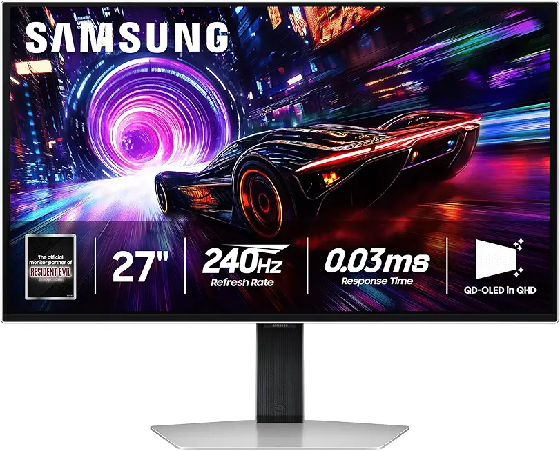 SAMSUNG 27-inch Odyssey QD-OLED G8 (G81SF), 4K, 240Hz, Gaming Monitor, 0.03ms Response Time, DisplayHDR True - B0DVM3BJHK