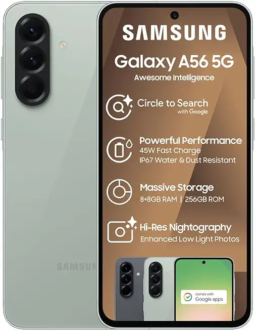 Samsung Galaxy A56 5G Ai (for Tmobile Mint Tello & Global) (256GB + 12GB) Version - B0F1GD55QT