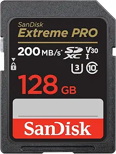 SANDISK 128GB Extreme PRO SD Memory Card, Up to 200MB/s Read Speeds, UHS-I - B09X7FXHVJ