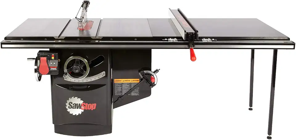 SAWSTOP 10-Inch Industrial Cabinet Saw, 3-HP, 52-Inch Industrial T-Glide Assembly (ICS31230-TGI252) - B00O3UQMDW