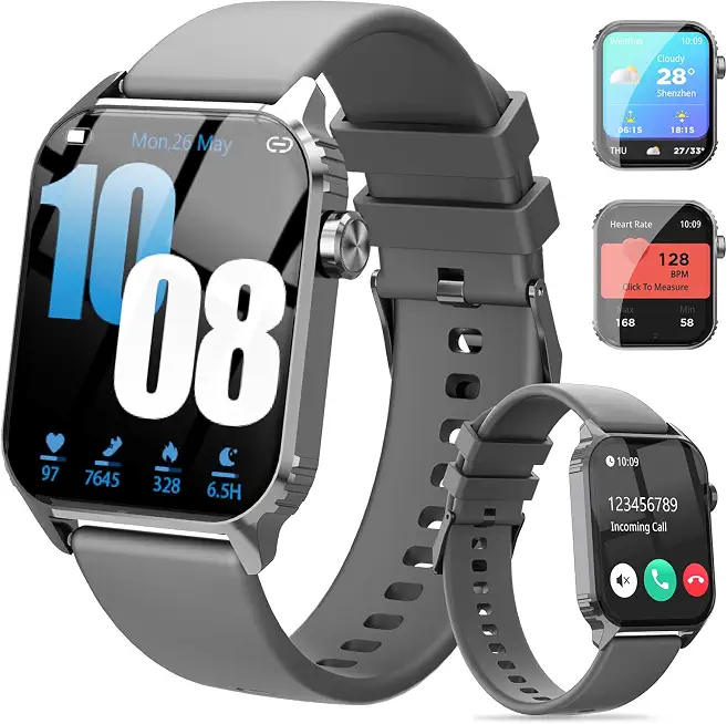 Smart Watch for Men, 120+ Sports Modes Smartwatch with 1.83" HD Touchsreen, Sleep Monitor, IP67 - B0FSKYX73P