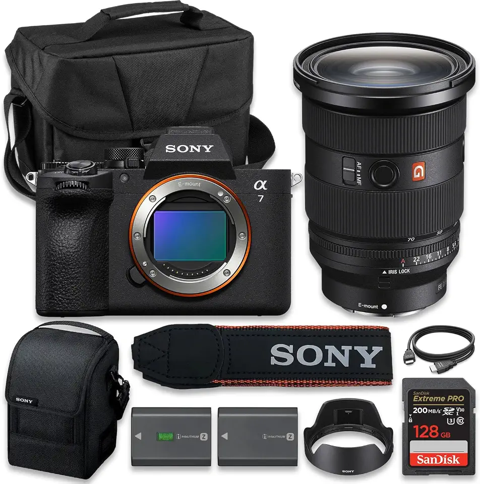Sony Alpha 7 V Full-Frame Hybrid Mirrorless Camera with Sony FE 24-70mm f/2.8 GM II - B0GYTYQR51