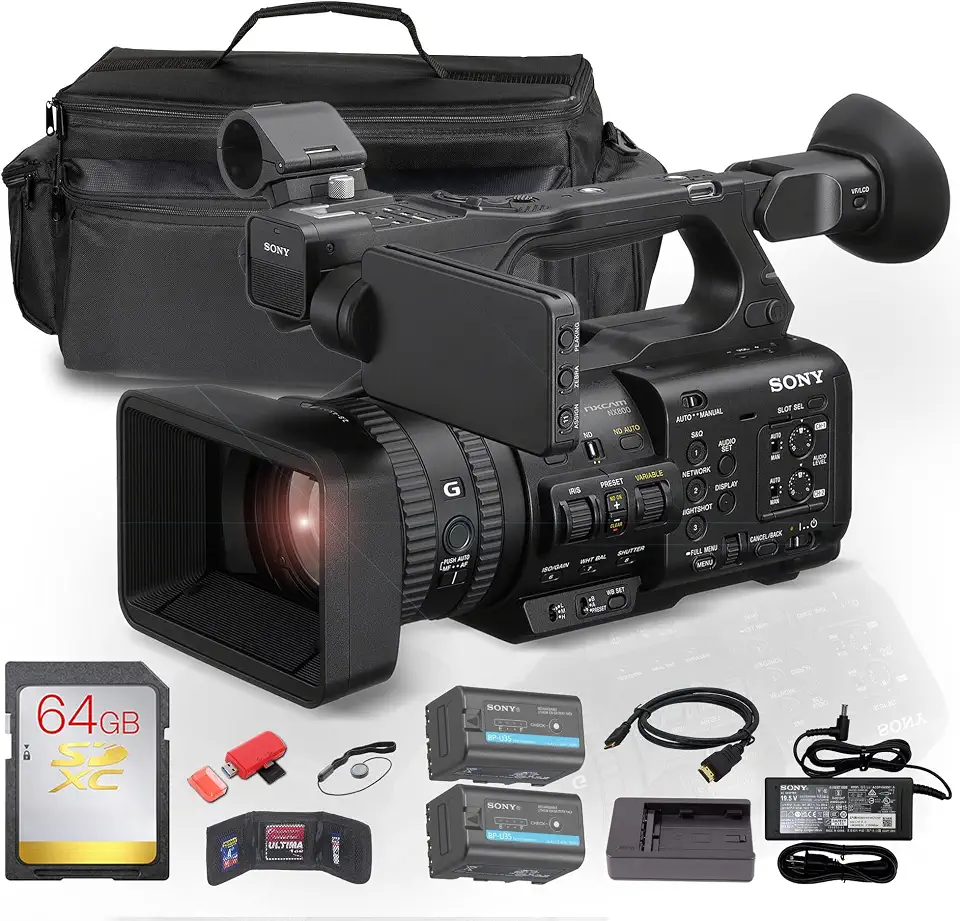 Sony PXW-Z200 4K 1" CMOS Sensor XDCAM Camcorder + BP-U35 Battery + 64GB Memory Card - B0DFJQKPSW