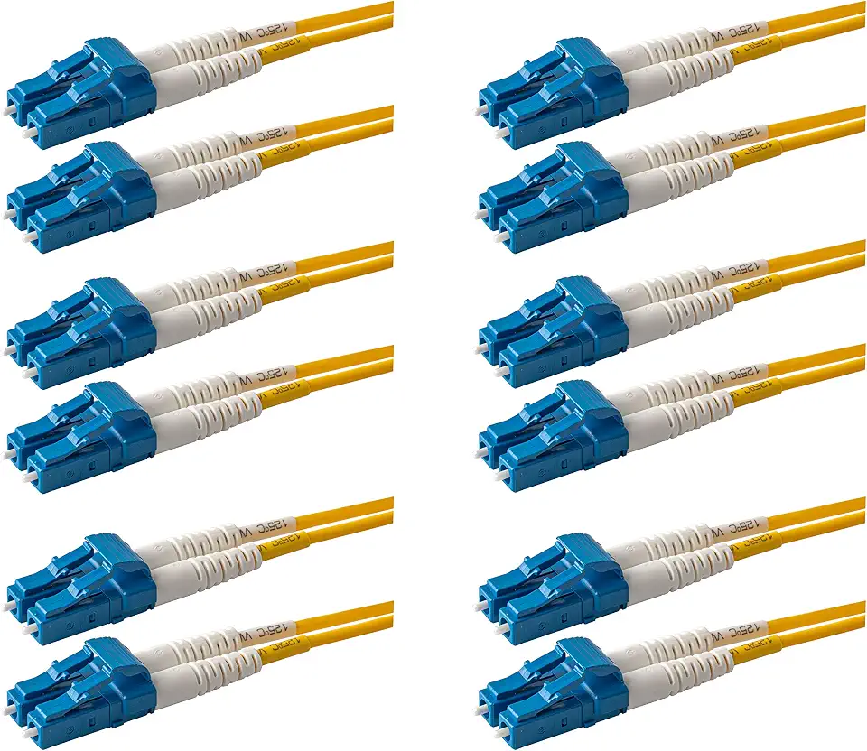 SpeedyFiberTX 6-Pack 1000 Meter LC to LC Fiber Patch Cable, Corning SMF-28 Singlemode 9/125um Ultra - B0BT4MXC8F