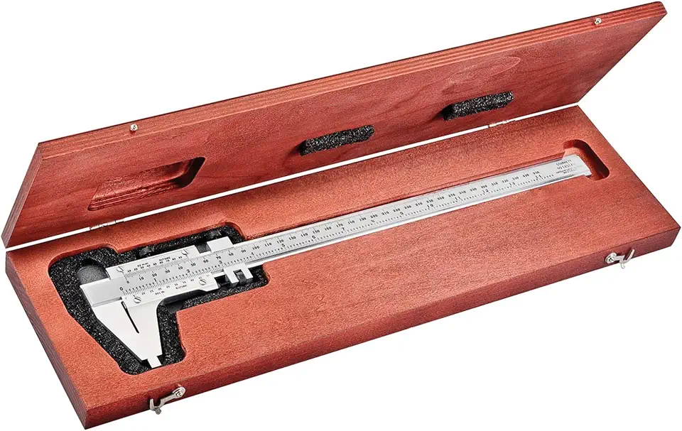 Starrett 123EMZ-24 Vernier Caliper, Steel, Nib Style Jaw, Inch/Metric, 0-24" Range, +/-0.0005" Accuracy, 0.001" Resolution - B000VDXFJY