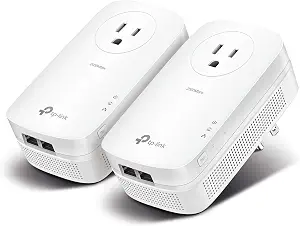 TP-Link AV2000 Powerline Ethernet Adapter, Passthrough, 2 Gigabit Ports - B01H74VKZU