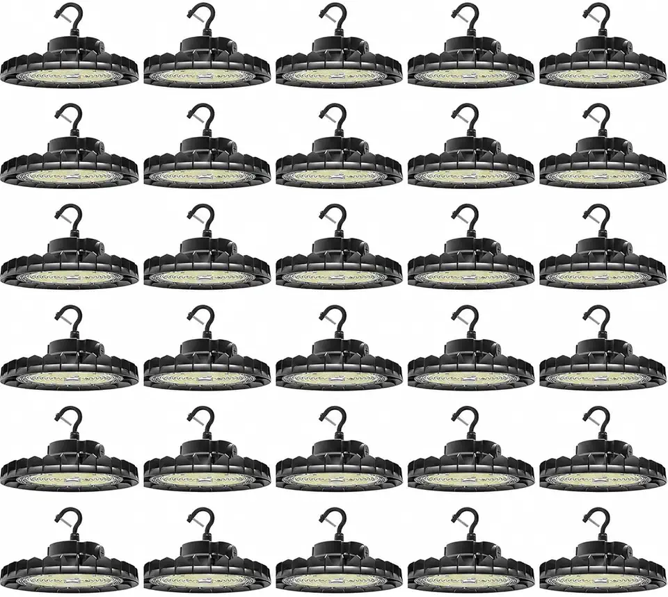 UFO LED High Bay Light, 150W 24,000LM, 1-10V Dimmable, Flicker-Free, 30Pack - B0HJ8B47L1