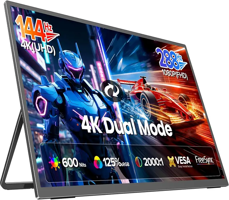 UPERFECT Portable Gaming Monitor 27”, Dual Mode 4K UHD 144Hz/FHD 288Hz - B0G7JRSZ7V