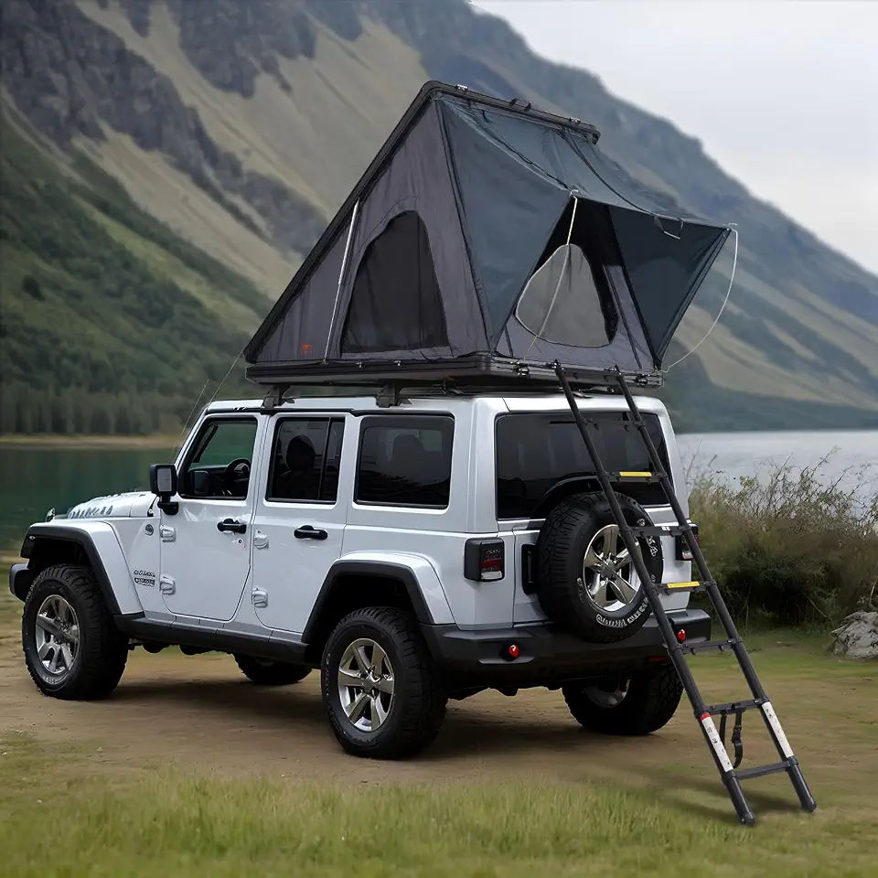 VEVOR Rooftop Tent Hard Shell, 2-3 Person Roof Top Tent for Car SUV Truck Jeep - B0DJSM6MB9