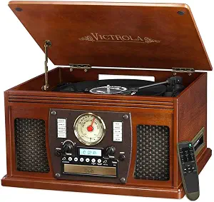 Victrola Navigator - 8-in-1 Bluetooth Record Player - Mahogany - B01GRYDTWI